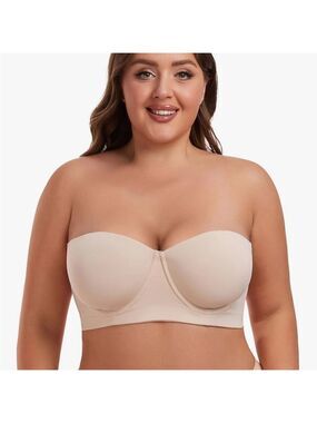Women's Cream Strapless Bra